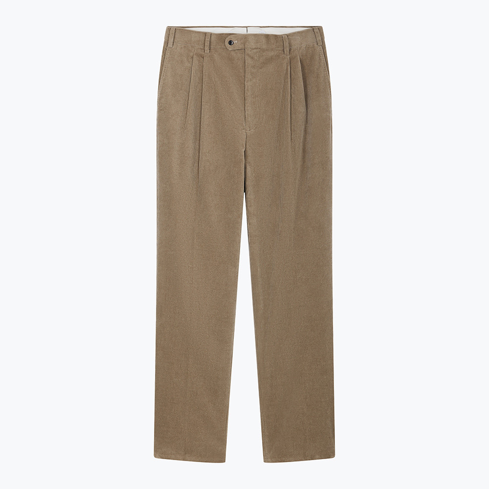 Pantalon Hope beige en velours cotelé